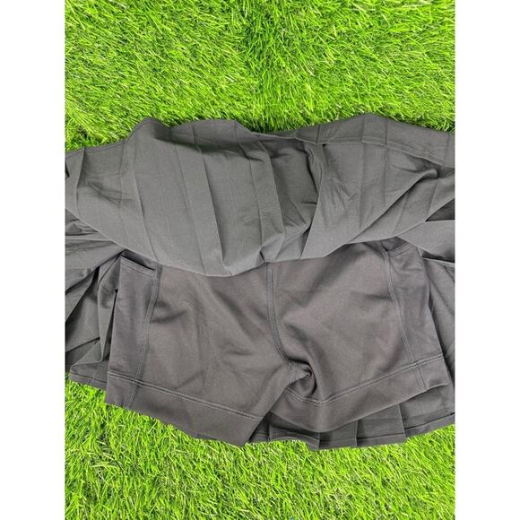 Lululemon Skort Womens Size 4 Black Pleated Athletic Inner Pocket Tennis - Picture 3 of 6